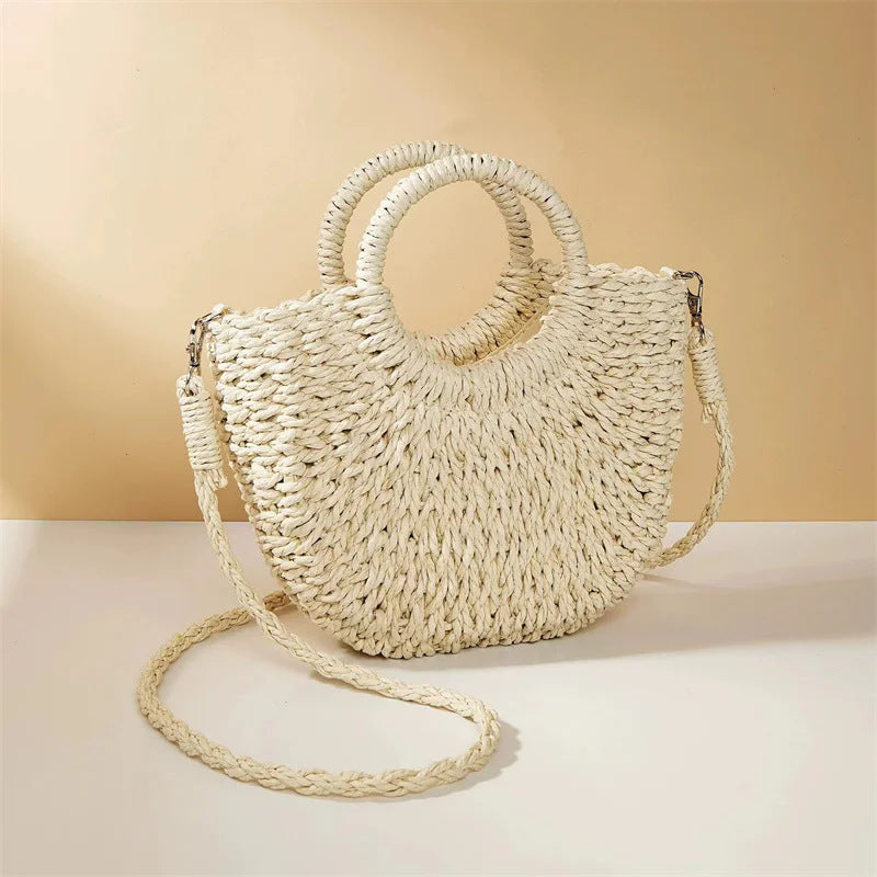 Grass woven bag women's bag ins versatile beach bag